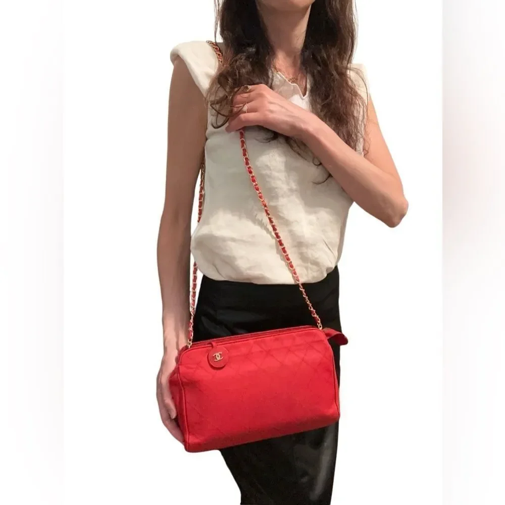 Chanel Red Quilted Women's Bag